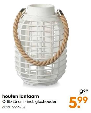 Aanbiedingen Houten lantaarn - Huismerk - Blokker - Geldig van 29/07/2017 tot 09/08/2017 bij Blokker