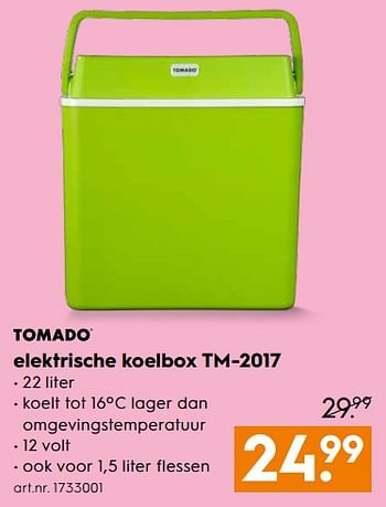 Aanbiedingen Elektrische koelbox tm-2017 - Tomado - Geldig van 29/07/2017 tot 09/08/2017 bij Blokker