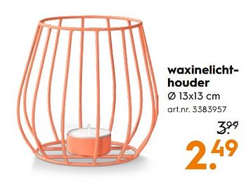 Aanbiedingen Waxinelichthouder - Huismerk - Blokker - Geldig van 29/07/2017 tot 09/08/2017 bij Blokker