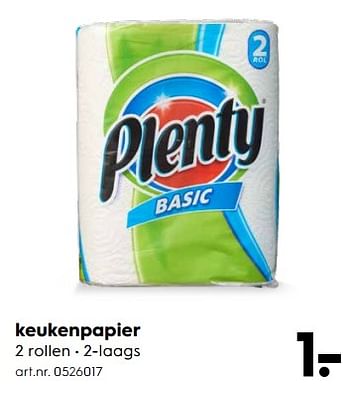 Aanbiedingen Keukenpapier - Plenty - Geldig van 29/07/2017 tot 09/08/2017 bij Blokker