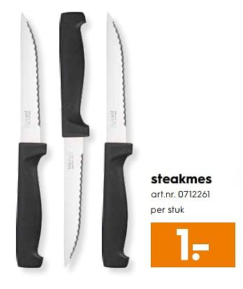 Aanbiedingen Steakmes - Huismerk - Blokker - Geldig van 29/07/2017 tot 09/08/2017 bij Blokker