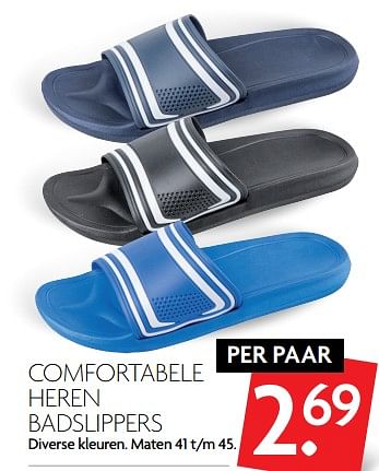 Aanbiedingen Comfortabele heren badslippers - Huismerk - Deka Markt - Geldig van 30/07/2017 tot 05/08/2017 bij Deka Markt