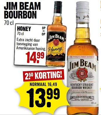 Aanbiedingen Jim beam bourbon - Jim Beam - Geldig van 30/07/2017 tot 05/08/2017 bij Dirk III