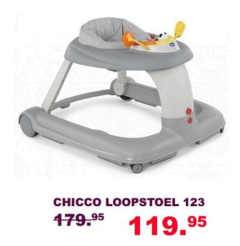 Aanbiedingen Chicco loopstoel 123 - Chicco - Geldig van 30/07/2017 tot 20/08/2017 bij Baby & Tiener Megastore