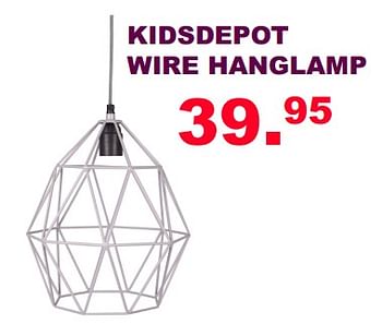 Aanbiedingen Kidsdepot wire hanglamp - KidsDepot  - Geldig van 30/07/2017 tot 20/08/2017 bij Baby & Tiener Megastore