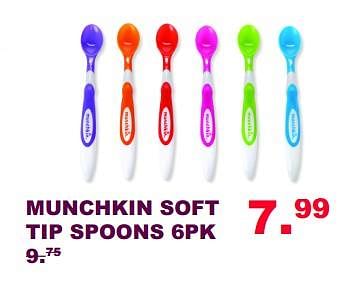 Aanbiedingen Munchkin soft tip spoons 6pk - Munchkin - Geldig van 30/07/2017 tot 20/08/2017 bij Baby & Tiener Megastore