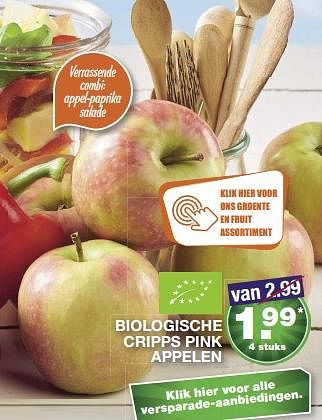 Aanbiedingen Biologische cripps pink appelen - Huismerk - Aldi - Geldig van 31/07/2017 tot 05/08/2017 bij Aldi