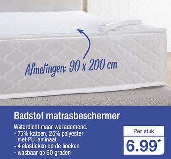 Aanbiedingen Badstof matrasbeschermer - Huismerk - Aldi - Geldig van 31/07/2017 tot 05/08/2017 bij Aldi
