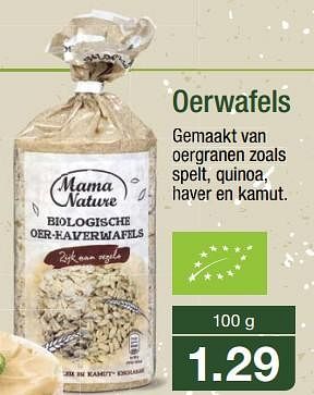 Aanbiedingen Oerwafels - Mama Nature - Geldig van 31/07/2017 tot 05/08/2017 bij Aldi