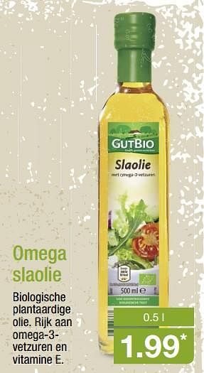 Aanbiedingen Omega slaolie - Gut Bio - Geldig van 31/07/2017 tot 05/08/2017 bij Aldi