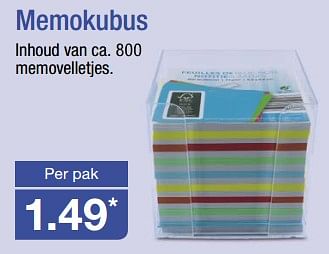 Aanbiedingen Memokubus - Huismerk - Aldi - Geldig van 31/07/2017 tot 05/08/2017 bij Aldi