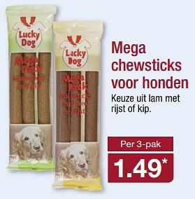 Aanbiedingen Mega chewsticks voor honden - LUCKY DOG - Geldig van 31/07/2017 tot 05/08/2017 bij Aldi