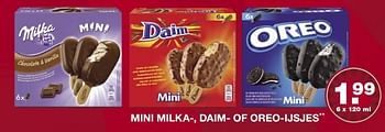 Aanbiedingen Mini milka-, daim- of oreo-ijsjes - Huismerk - Aldi - Geldig van 31/07/2017 tot 05/08/2017 bij Aldi