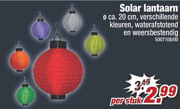 Aanbiedingen Solar lantaarn - Huismerk - Poco - Geldig van 31/07/2017 tot 06/08/2017 bij Poco