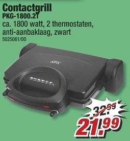 Aanbiedingen Contactgrill pkg-1800.2t - Huismerk - Poco - Geldig van 31/07/2017 tot 06/08/2017 bij Poco