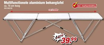 Aanbiedingen Multifunctionele aluminium behangtafel - Huismerk - Poco - Geldig van 31/07/2017 tot 06/08/2017 bij Poco