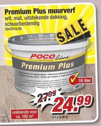 Aanbiedingen Premium plus muurverf - Huismerk - Poco - Geldig van 31/07/2017 tot 06/08/2017 bij Poco