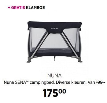 Aanbiedingen Nuna nuna sena campingbed - Nuna - Geldig van 28/07/2017 tot 28/08/2017 bij Babypark