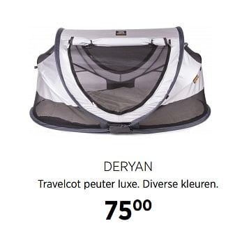 Aanbiedingen Deryan travelcot peuter luxe - Deryan - Geldig van 28/07/2017 tot 28/08/2017 bij Babypark