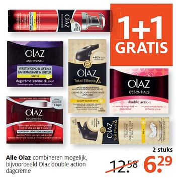 Aanbiedingen Olaz double action dagcrème - Olaz - Geldig van 31/07/2017 tot 13/08/2017 bij Etos