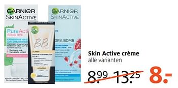 Aanbiedingen Skin active crème - Garnier - Geldig van 31/07/2017 tot 13/08/2017 bij Etos