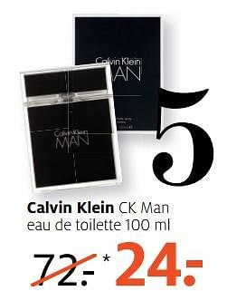 Aanbiedingen Calvin klein ck man eau de toilette - Calvin Klein - Geldig van 31/07/2017 tot 13/08/2017 bij Etos