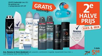Aanbiedingen Dove men + care deospray clean comfort - Dove - Geldig van 31/07/2017 tot 13/08/2017 bij Etos