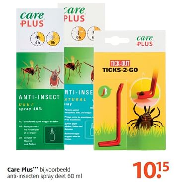 Aanbiedingen Care plus anti-insecten spray - Care Plus - Geldig van 31/07/2017 tot 13/08/2017 bij Etos