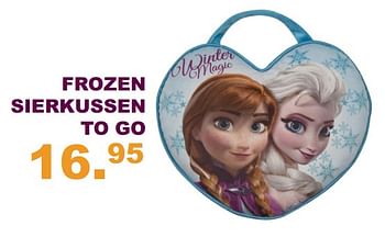 Aanbiedingen Frozen sierkussen to go - Disney  Frozen - Geldig van 30/07/2017 tot 10/09/2017 bij Baby & Tiener Megastore