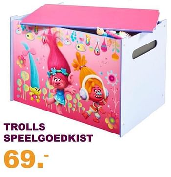 Aanbiedingen Trolls speelgoedkist - Trolls - Geldig van 30/07/2017 tot 10/09/2017 bij Baby & Tiener Megastore