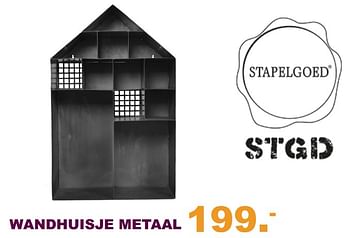 Aanbiedingen Wandhuisje metaal - Stapelgoed - Geldig van 30/07/2017 tot 10/09/2017 bij Baby & Tiener Megastore