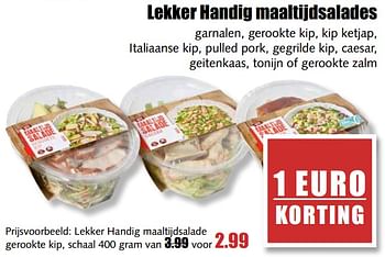 Aanbiedingen Lekker handig maaltijdsalade gerookte kip, schaal - Huismerk - MCD Supermarkten - Geldig van 31/07/2017 tot 05/08/2017 bij MCD Supermarkten