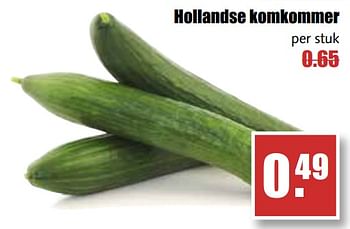 Aanbiedingen Hollandse komkommer - Huismerk - MCD Supermarkten - Geldig van 31/07/2017 tot 05/08/2017 bij MCD Supermarkten
