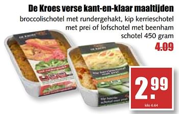 Aanbiedingen De kroes verse kant-en-klaar maaltijden - De kroes - Geldig van 31/07/2017 tot 05/08/2017 bij MCD Supermarkten