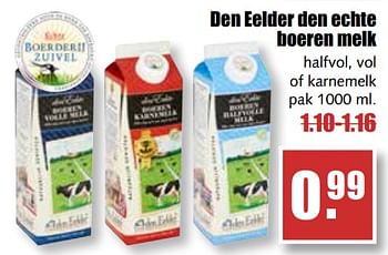 Aanbiedingen Den eelder den echte boeren melk - Den Eelder - Geldig van 31/07/2017 tot 05/08/2017 bij MCD Supermarkten