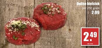 Aanbiedingen Duitse biefstuk - Huismerk - MCD Supermarkten - Geldig van 31/07/2017 tot 05/08/2017 bij MCD Supermarkten