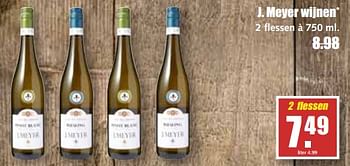 Aanbiedingen J. meyer wijnen - Witte wijnen - Geldig van 31/07/2017 tot 05/08/2017 bij MCD Supermarkten