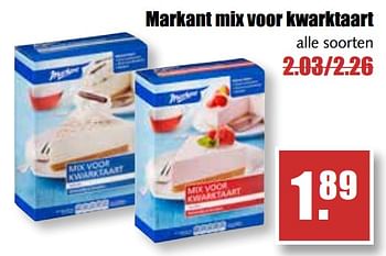 Aanbiedingen Markant mix voor kwarktaart - Markant - Geldig van 31/07/2017 tot 05/08/2017 bij MCD Supermarkten
