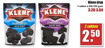 Aanbiedingen Klene drop - Klene - Geldig van 31/07/2017 tot 05/08/2017 bij MCD Supermarkten