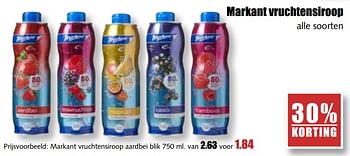 Aanbiedingen Markant vruchtensiroop - Markant - Geldig van 31/07/2017 tot 05/08/2017 bij MCD Supermarkten