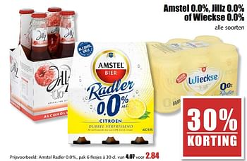 Aanbiedingen Amstel 0.0%, jillz 0.0% of wieckse 0.0% - Huismerk - MCD Supermarkten - Geldig van 31/07/2017 tot 05/08/2017 bij MCD Supermarkten