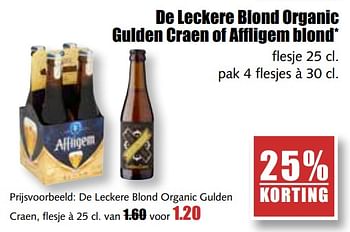 Aanbiedingen De leckere blond organic gulden craen - De Leckere  - Geldig van 31/07/2017 tot 05/08/2017 bij MCD Supermarkten