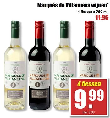 Aanbiedingen Marqués de villanueva wijnen - Witte wijnen - Geldig van 31/07/2017 tot 05/08/2017 bij MCD Supermarkten