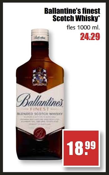 Aanbiedingen Ballantine`s finest scotch whisky - Ballantine's - Geldig van 31/07/2017 tot 05/08/2017 bij MCD Supermarkten