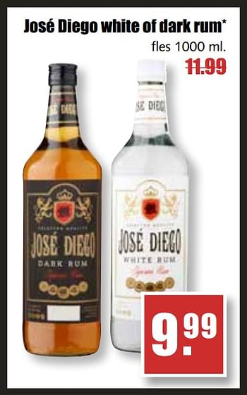 Aanbiedingen José diego white of dark rum - JosÃ© Diego - Geldig van 31/07/2017 tot 05/08/2017 bij MCD Supermarkten