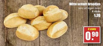 Aanbiedingen Witte schnitt broodjes - Huismerk - MCD Supermarkten - Geldig van 31/07/2017 tot 05/08/2017 bij MCD Supermarkten