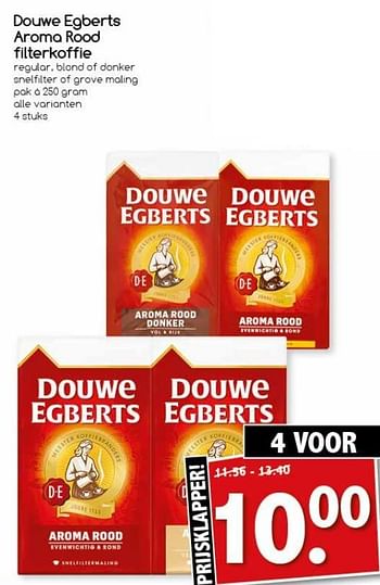 Aanbiedingen Douwe egberts aroma rood filterkoffie - Douwe Egberts - Geldig van 31/07/2017 tot 06/08/2017 bij Agrimarkt