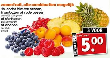 Aanbiedingen Hollandse blauwe bessen, frambozen of rode bessen of abrikozen of ananas - Huismerk - Agrimarkt - Geldig van 31/07/2017 tot 06/08/2017 bij Agrimarkt