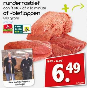 Aanbiedingen Runderrosbief of -bieflappen - Huismerk - Agrimarkt - Geldig van 31/07/2017 tot 06/08/2017 bij Agrimarkt