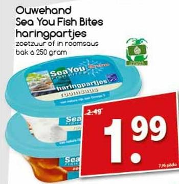 Aanbiedingen Ouwehand sea you fish bites haringpartjes - Ouwehand - Geldig van 31/07/2017 tot 06/08/2017 bij Agrimarkt